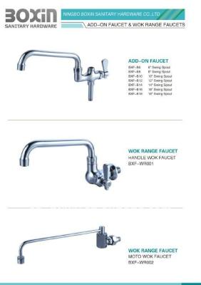 China Wall Mounted Thermostatic Faucets Boxin Pre-Rinse Kitchen Sink Faucet With Added Faucet Spout for sale