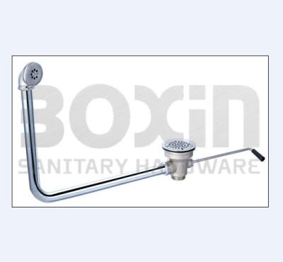 China Modern twist lever drain with overflow pipe for sale