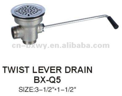 China Twist Lever Drain + Brass Sink BX-Q5 for sale