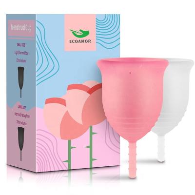 China Wholesale Custom Manufacturers Medical Grade Silicone Foldable Reusable Women Menstrual Cup Copamenstrual S/L for sale