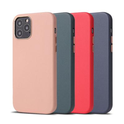 China Customized Logo Official Luxury Premium Leather Cell Phone Case Parchute with Soft Microfiber for Iphone 12 Case for sale