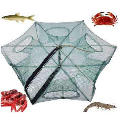 China Multiple 4-16 Hot Holes Multifilament Portable Nylon Fishing Trap Fishing Trap Net For Sale for sale