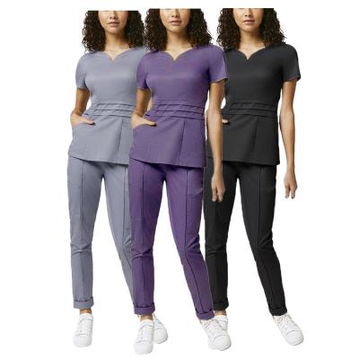 China 2022 Comfortable New Design Medical Scrubs Uniform Custom Adult Size Scrubs Uniform In Polyester Nursing Scrubs Uniforms for sale