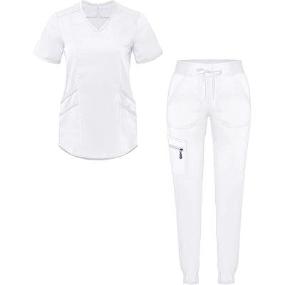 China Wholesale Nurse Scrub Suit Anti-wrinkle Design Custom Scrubs Nursing Jogger Scrubs Uniforms Sets for sale