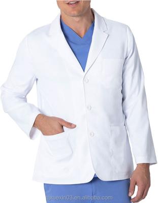 China New Breathable Released Twill Consultant Mens Medical Lab Coat Polyester Cotton Lab Coats for sale