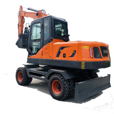 China 7.8t Heavy Construction Material Shops Machinery Wheel Digging Excavator For Sale for sale