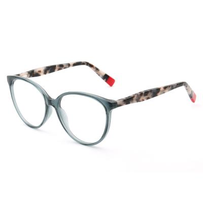 China NEW ARRIVAL DTL001 Unisex Oval Lens Acetate Glasses Frames Optical Frames for sale