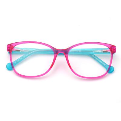 China New DTL007 Chic Rose Pink Lens Optical Frames Fluorescent Acetate for sale