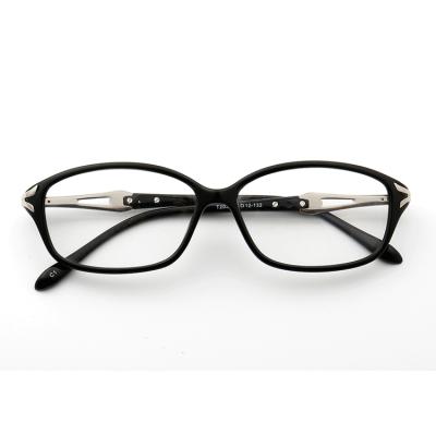 China For Reading Fashion Wholesale T-exhibition Temple Design Cat Eye TR90 Optical Glass Classic Black Frame for sale