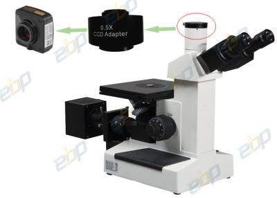 China Metallurgisches umgekehrtes Mikroskop 100X - 1000X Trinocular mit 6V20W Halogenbirne zu verkaufen