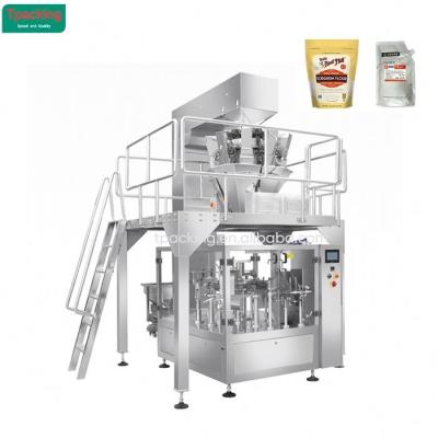 China Hot Sale Horizontal Food Powder Granule Doypack Pre-made Pouch Bag Packing Packaging Machine for sale