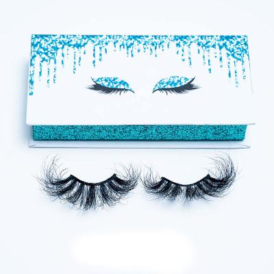 China Dramatic Full Volume 7D 27mm Real Mink Tresluces 30mm Lashes Custom Private Label Full Tape Lashes for sale