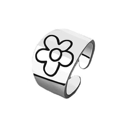 China Retro Ring CLASSIC Simple Chrysanthemum Flower Daisy Adjustable Opening Ring for sale