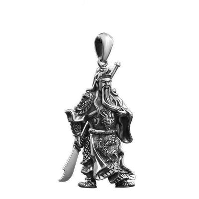 China Enduring Overlord Punk God of Wealth Guan Gong Keep Necklace God of War General Guan Gong Exorcism Good Luck Necklace for sale