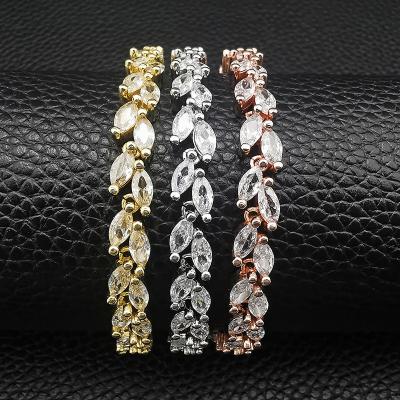 China Durable European and American Zircon Bracelet Candy Color Brick Zircon Bracelet Girlfriend Couples Wedding Party Bracelet Girl for sale