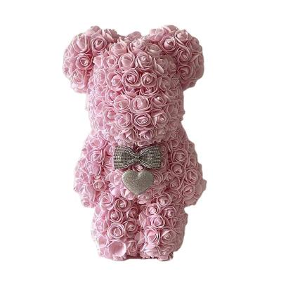 China Pe 2022 Valentine's Day Gifts Support Rose Bear For Birthday Party Birthday Festival Birthdayearth Day Pink Teddy New for sale