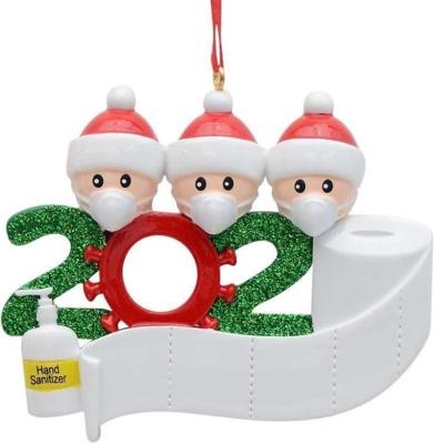 China 2020 Christamas Home Decoration Resin DIY Christmas Tree Gift Personalized Hanging Ornament With Programmable Figurine Ornaments for sale