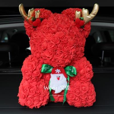 China PE Garment and Processing Accessories Gift Rose Immortal Flower UnicornLace Bear Christmas Atmosphere Decoration Snowman Soap for sale