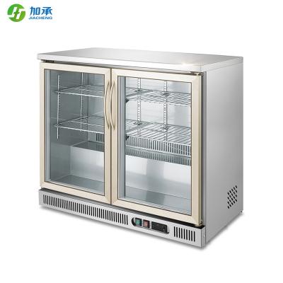 China Single-temperature Cooler Jiacheng Bar Cabinet Beverage Stainless Steel Display Cabinet Fridge Freezer for sale