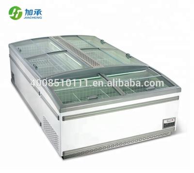 China Single-temperature Commercial Jiacheng Supermarket Seafood Island Display Freezer, Used Deep Freezer, Top Cover Chest Freezer for sale