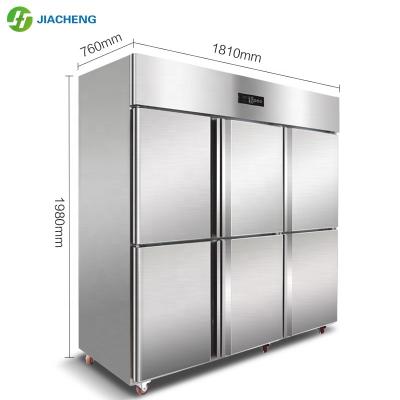 China Single-temperature Six Door Jiacheng Kitchen Stainless Steel Freezer Refrigerator Cold Storage for sale