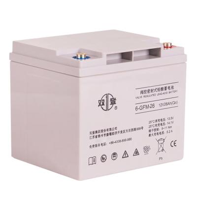 中国 シュアンデング 6GFM-26 鉛酸電池 12V26Ah 170mm 高さ 充電可能な電源システム 販売のため