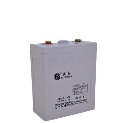 China 65 mm de ancho Sacred Sun GFMD-100C 2V100Ah Batería de plomo ácido para la comunicación de energía UPS en venta