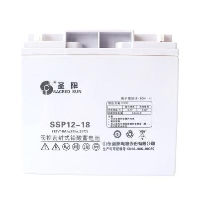 China Sacred Sun SP12-18 Batería 12V18Ah para sistema de almacenamiento de energía solar y energía UPS estable en venta