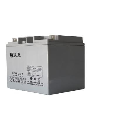 China Batería de ácido de plomo de alta capacidad regulada por el sol sagrado SP12-24 12V24Ah para respaldo de energía en venta