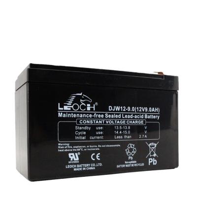 China Sturdy ABS Container Leoch Battery DJW12-9.0 12V9Ah for UPS Machine Room Power System for sale