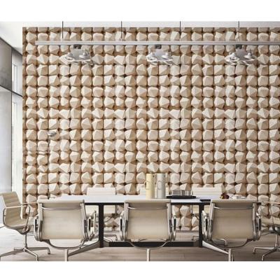 China Moistureproof 0.53m width waterproof 3d design high quality beige stone vinyl coated wallcoating wallpapers for sale