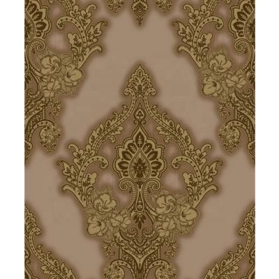 China Moistureproof living room 3d waterproof european royal house embossed vinyl wallpaper damask design china supplier for sale