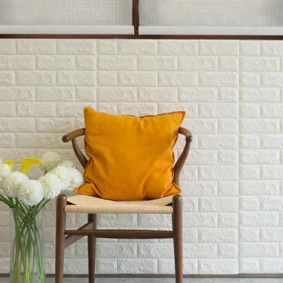 China Factory Supply Lowest Price 3d Waterproof+ECO-Friendly+Self-adhesive Soundproof Brick Wallpaper Board Directly From PE White Foam Wallpaper DIY for sale