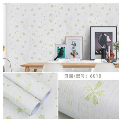 China Waterproof+ECO-Friendly+Self-adhesive 3d Self-adhesive Country Style Flower Pattern PVC Wallpaper for Bedroom Decoration for sale