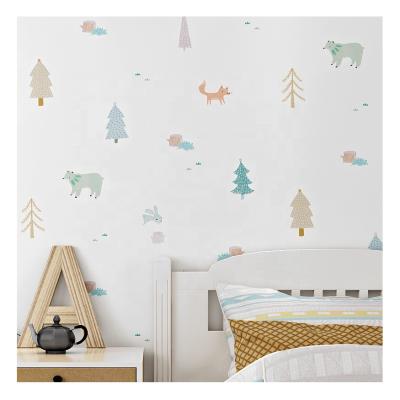 China Waterproof+ECO-Friendly Cartoon Design Vinyl PVC Wallpaper Home Decoration 3d Animal Kids for sale