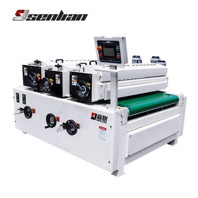 China Furniture/Door/Floor/Cabinet/Wall/Glass/PVC/Metal/Ceramics 1300 Roller Three Panel UV Coater Machine For Shaped Furniture Wood Door for sale