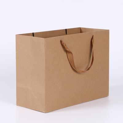 China Environmentally Friendly Biodegradable Tote Bag Custom Logo Kraft Paper Bag for sale