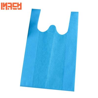 China Handled Non Woven PP T-shirt Handle Shopping Bag Vest Handle Bag for sale