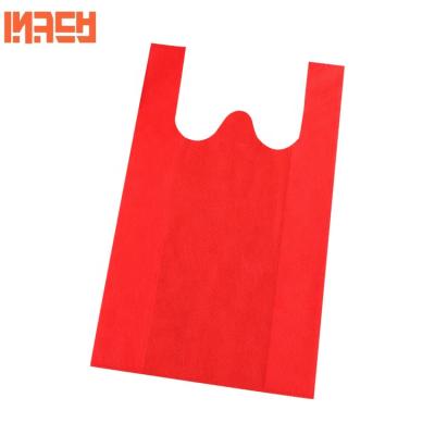 China Reusable Fabric PP Vest Type Non Woven T Shirt Handled Shopping Bag for sale