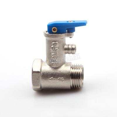 China Cw617n General Nickel Plated Water Heater Brass Relief Safety Valves for sale