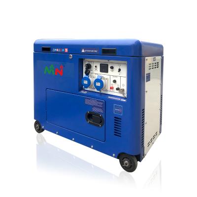 China Small Generator Supply Electric Power Big Discount Models 380V 4500W Three Phase Mobile Silent Diesel Generator For Hotel Standby for sale