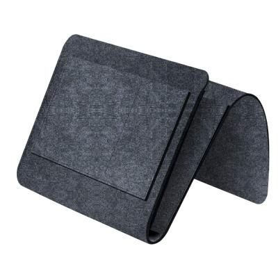 China 2021 New Folding Desk Hanging Felt Storage Bag Sofa Bedside Caddy Felt Bed Sofa Side Organizer Bag Bedside Organizer Storage for sale