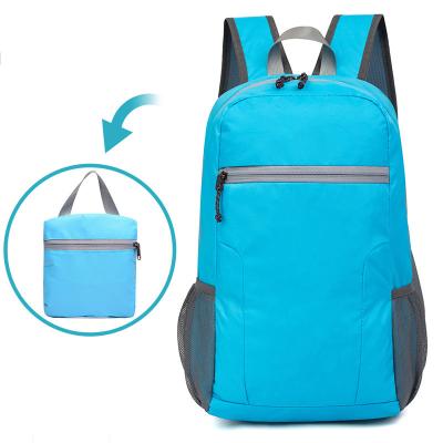 China Cheap Promotional Outdoor Light Weight Running Travel Backpack Folding Waterproof Bag Gift Rucksack Bag for sale