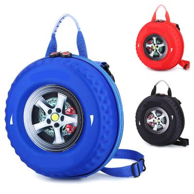 China Round Shape 3D Waterproof Single Wheel Kids Fashion Bags Unisex Kids Preschool Backpacks for sale