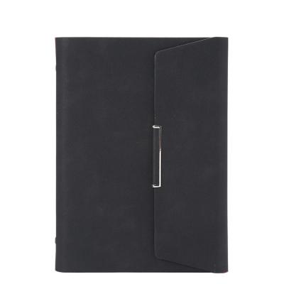 China Printed Office A5/B5 Meeting PU Leather Loose Leaf Tally Book 2023 Multifunctional Customized 6 Triple Ring Binder Notebook for sale