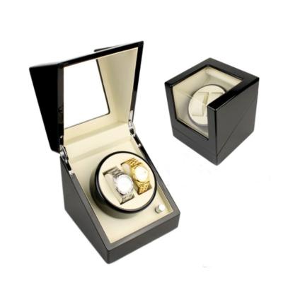 China Custom Luxury High End Wooden Double Logo Luxury High End Wooden Factory Display Box Watch Winder Storage Box Packaging Modern Watch Winder Box For Single Watch for sale