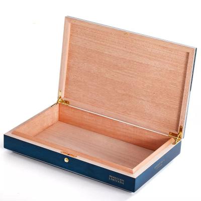 China Morden Cigar Packaging Box Factory Price Customizable Logo And Color Wooden Humidor Luxury Laser Customized Wood Technics for sale