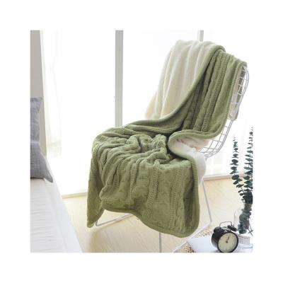 China China Supplier Anti-Static Wholesale Knitted 100% Cotton Baby Blankets Wool-Acrylic Cashmere Plush Blanket for sale