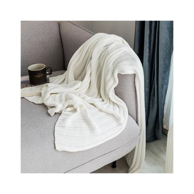 China 2022 Wholesale High Quality Knitted Cotton Anti-static Sofa Towel Blanket Cozy Blanket for sale