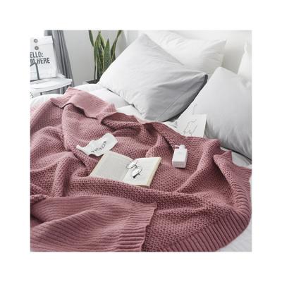 China New Design Customized Anti-static Soft Knitted Weighted Blanket Sofa Mohair Comfortable High Quality Blanket for sale